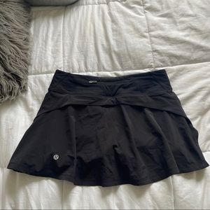 Lululemon Black Play Off the Pleats Tennis Skirt